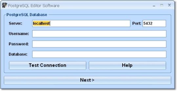 PostgreSQL Editor Software screenshot