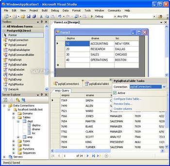 PostgreSQLDirect .NET screenshot