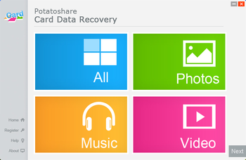 Potatoshare Card Data Recovery screenshot