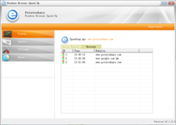 Potatoshare Windows Browser Speed Up screenshot