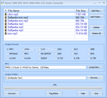 Power AMR MP3 WAV WMA M4A AC3 Audio Converter screenshot