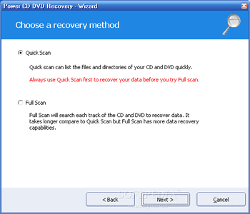 Power CD DVD Recovery screenshot