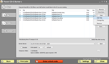 Power CD+G Burner screenshot 2