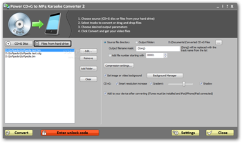 Power CD+G to MP4 Karaoke Converter screenshot 2