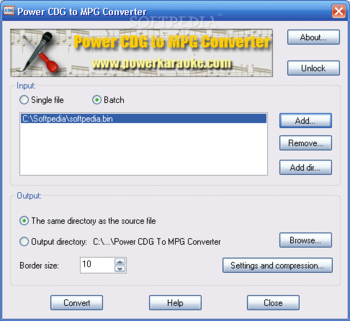 Power CDG to MPG Converter screenshot 3