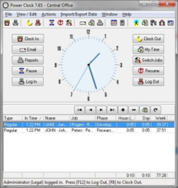 Power Clock Server screenshot