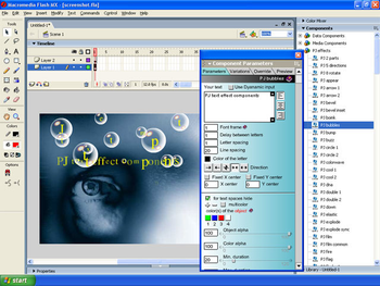 Power Components, Flash Text Effects screenshot