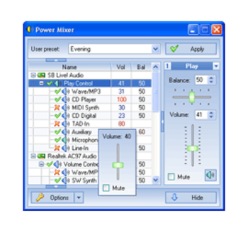 Power Mixer for Vista/7 screenshot