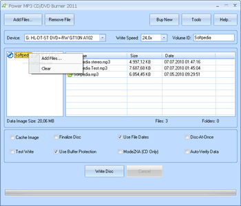 Power MP3 CD/DVD Burner screenshot