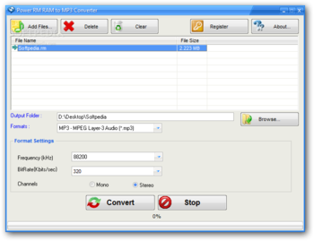 Power RM RAM to MP3 Converter screenshot