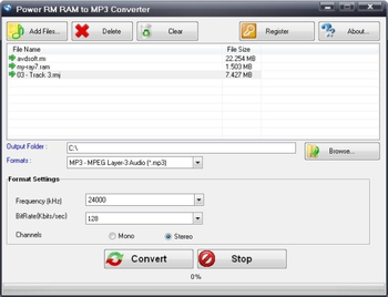 Power RM RAM to MP3 Converter screenshot