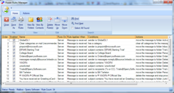 Power Rules Manager for Outlook 2007/Outlook 2010  screenshot