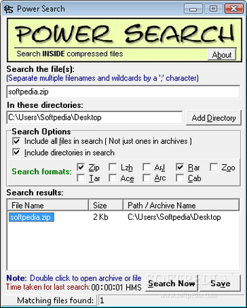 Power Search screenshot