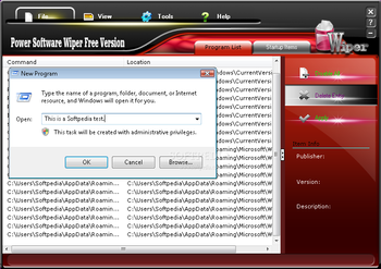 Power Software Wiper screenshot