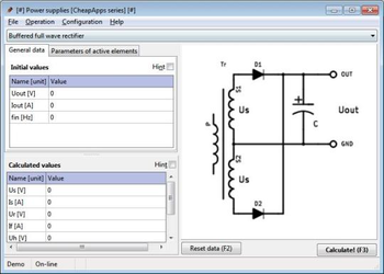 Power supplies screenshot