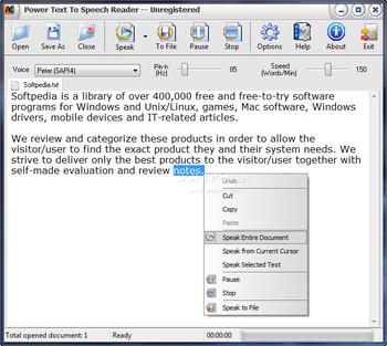 Power Text to Speech Reader screenshot