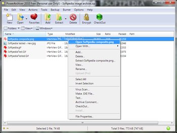 PowerArchiver 2010 Free screenshot 2