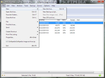 PowerArchiver 2010 Free screenshot 3