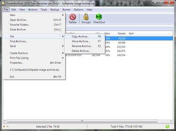 PowerArchiver 2010 Free screenshot 4