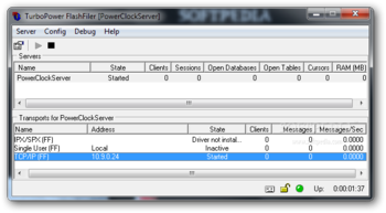 PowerClockServer screenshot