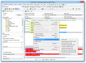 PowerGREP screenshot 3