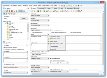 PowerGREP screenshot 4