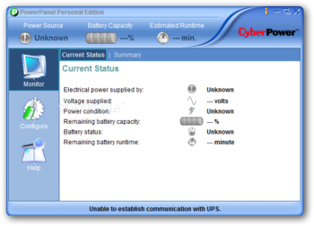 PowerPanel Personal Edition screenshot