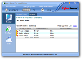 PowerPanel Personal Edition screenshot 2