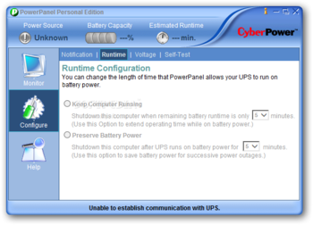 PowerPanel Personal Edition screenshot 4