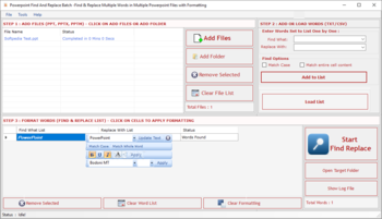 Powerpoint Find and Replace Batch screenshot 4