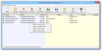 PowerPoint Metadata Changer screenshot