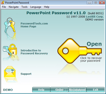 PowerPoint Password screenshot