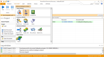 PowerPoint Password Recovery screenshot