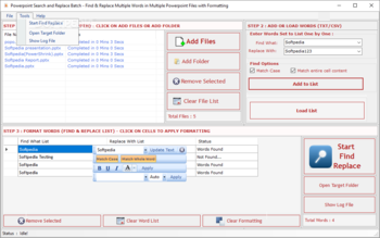 PowerPoint Search & Replace Batch screenshot 2