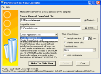 PowerPoint Slide Show Converter screenshot