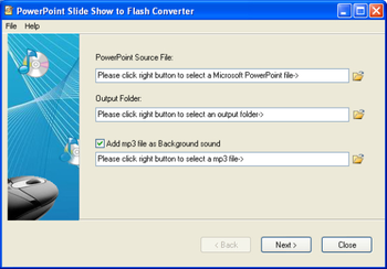 PowerPoint Slide Show to Flash Converter screenshot