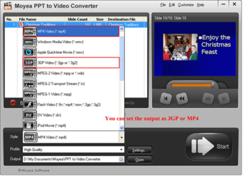 PowerPoint to Mobile Phone Converter screenshot