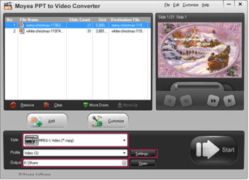 PowerPoint to MPEG Converter screenshot