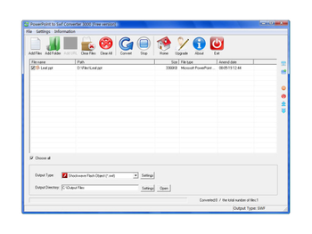 PowerPoint to Swf Converter 3000 screenshot
