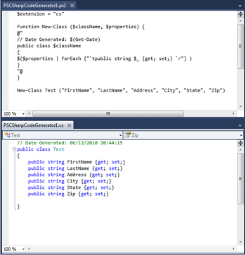 PowerShell Code Generator screenshot