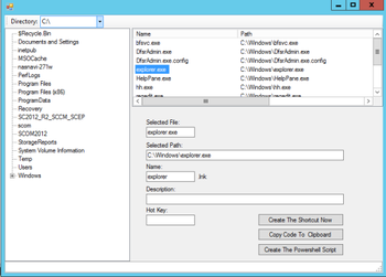 Powershell Shortcut Builder screenshot