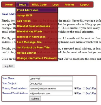 ppContactForm screenshot