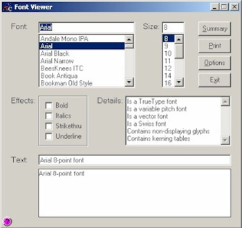PPP Font Viewer screenshot