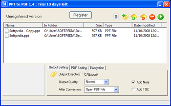 PPT Export to PDF screenshot