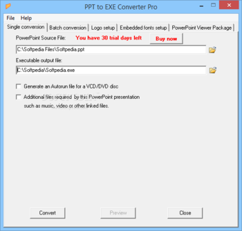 PPT to EXE Converter Pro screenshot