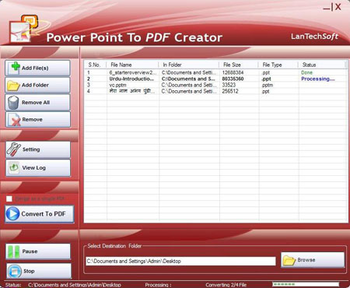 PPT To PDF Creator screenshot