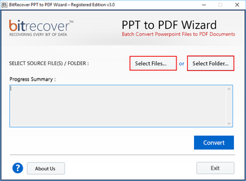 PPT to PDF Wizard screenshot