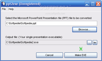 ppt2exe screenshot