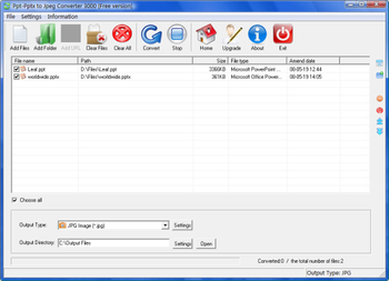 Ppt/Pptx to Jpeg Converter 3000 screenshot