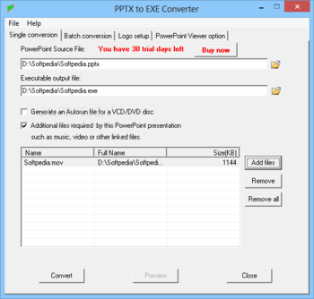 PPTX to EXE Converter screenshot